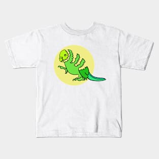 Line drawing colourful budgie Kids T-Shirt